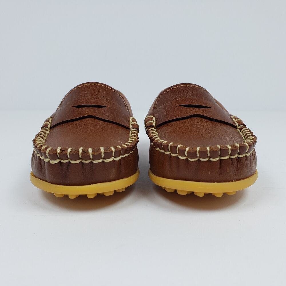 Elephantito Alex Drivers Baby Boys Sz 6 Brown Leather Slip On Casual Loafer Shoe - Picture 6 of 13